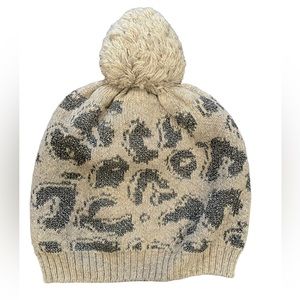 A/X metallic animal print beanie